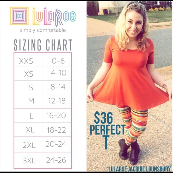 NWT LuLaRoe Perfect T Sz XXS - Picture 6 of 6